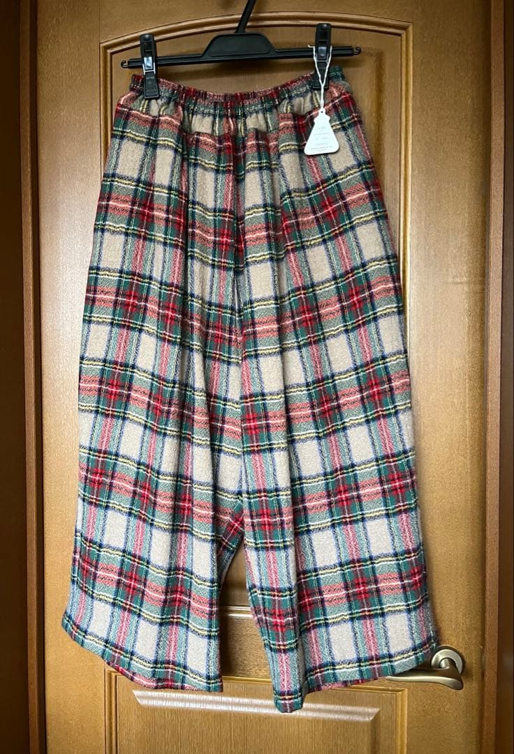 R & D.M.Co- ウールタータンチェックゴムパンツ