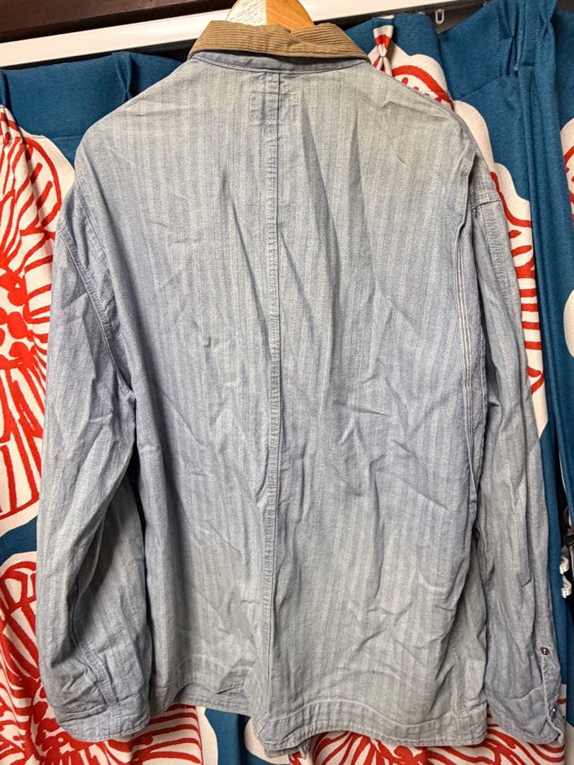 80s ラルフローレン ヘリンボーンデニムカバーオール USA製　Vintage