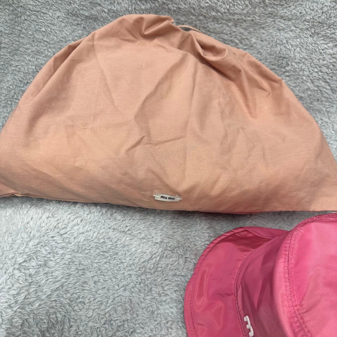 miumiu ナイロン バケットハット M ピンク