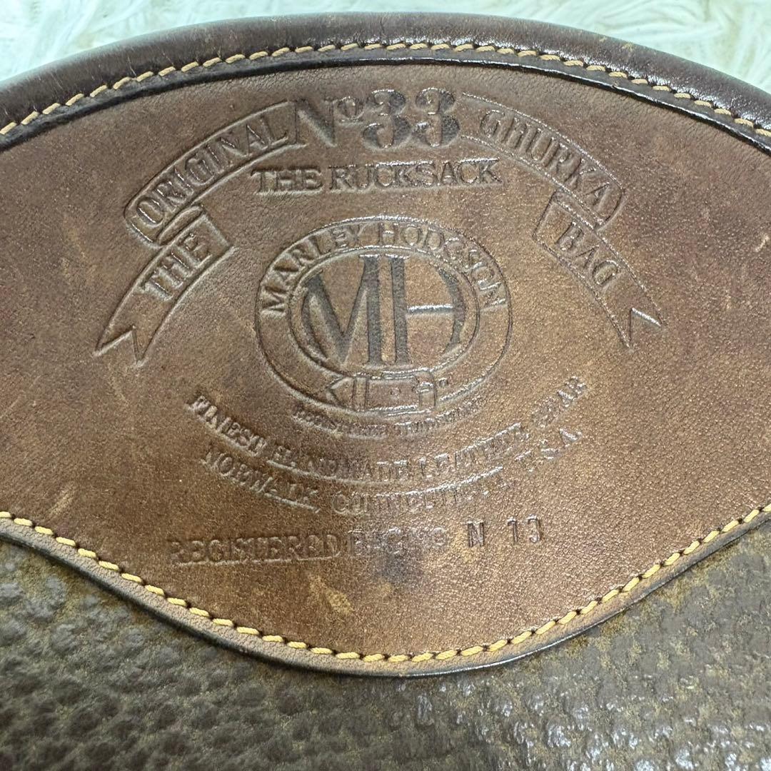 美品✨Ghurka グルカ　バックパック　レザー　ブラウン　リュック　ビジネス