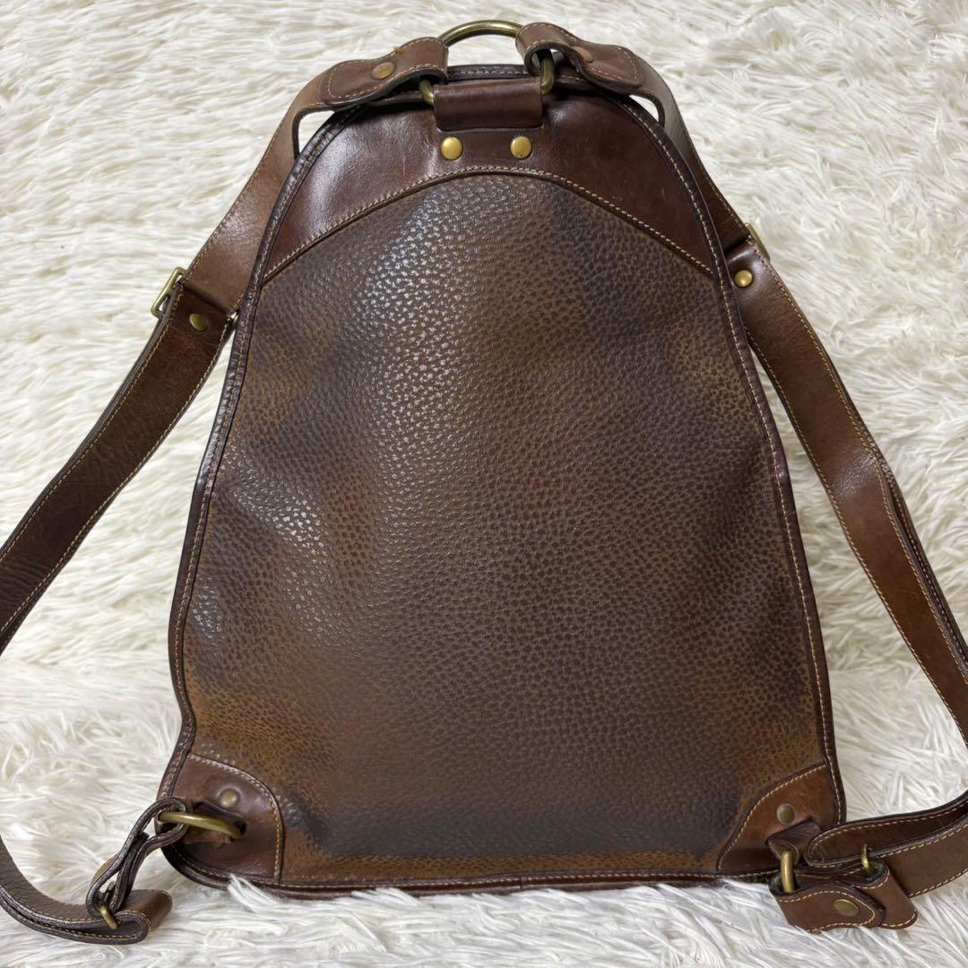 美品✨Ghurka グルカ　バックパック　レザー　ブラウン　リュック　ビジネス