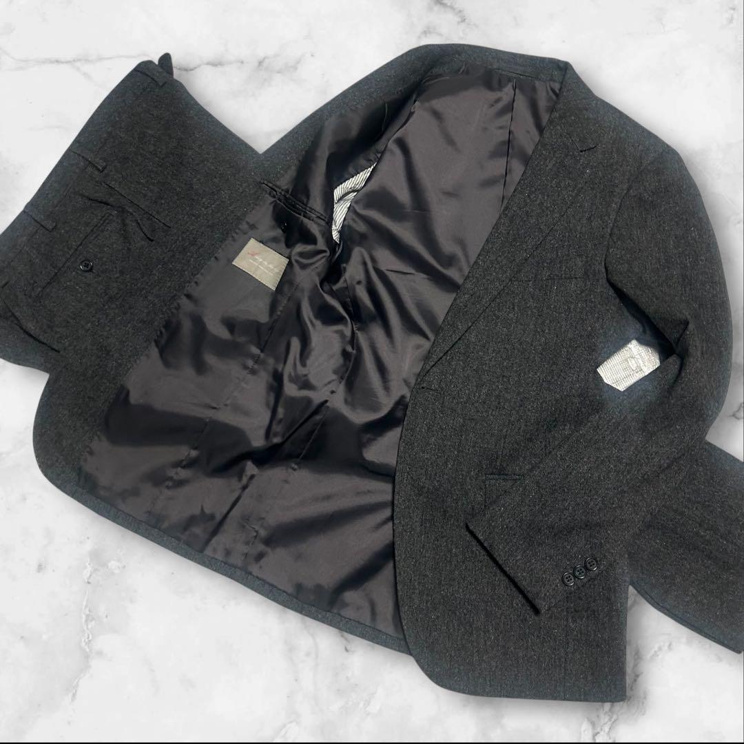 【美品】ユナイテッドアローズ　セットアップ　スーツ　M ウール　グレー