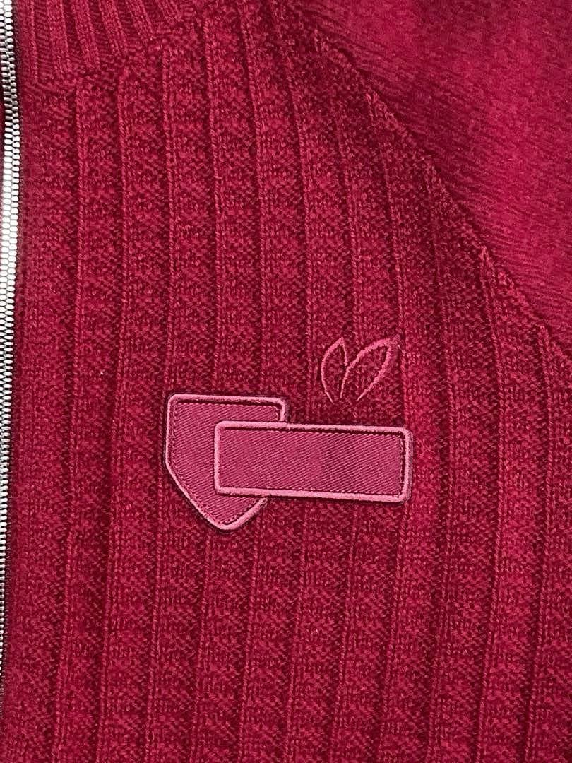 マスターバニーエディション リブ編みニット フルジップブルゾン（RED／4）