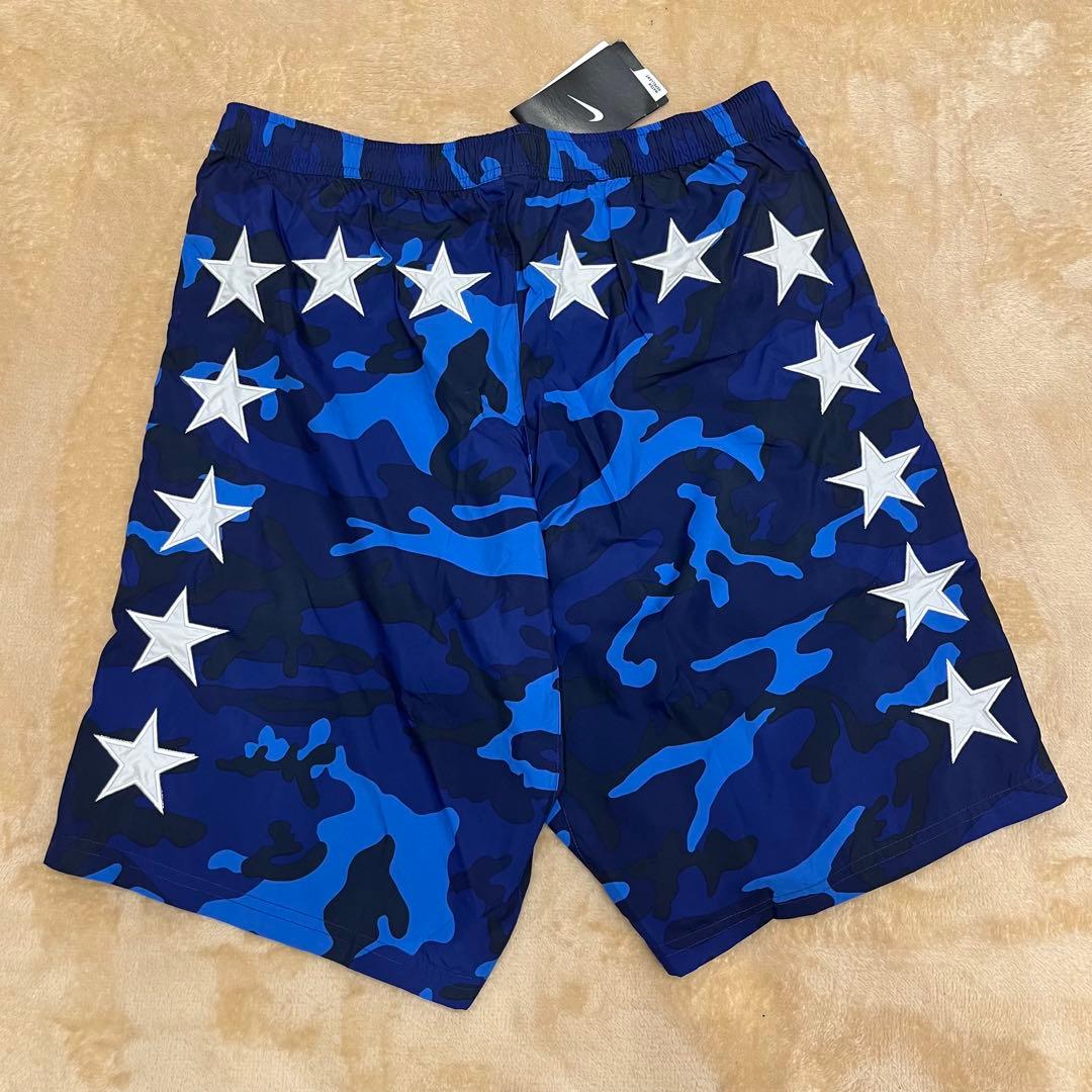 FCRB Nike ショートパンツ S 青カモフラ ハーフパンツ