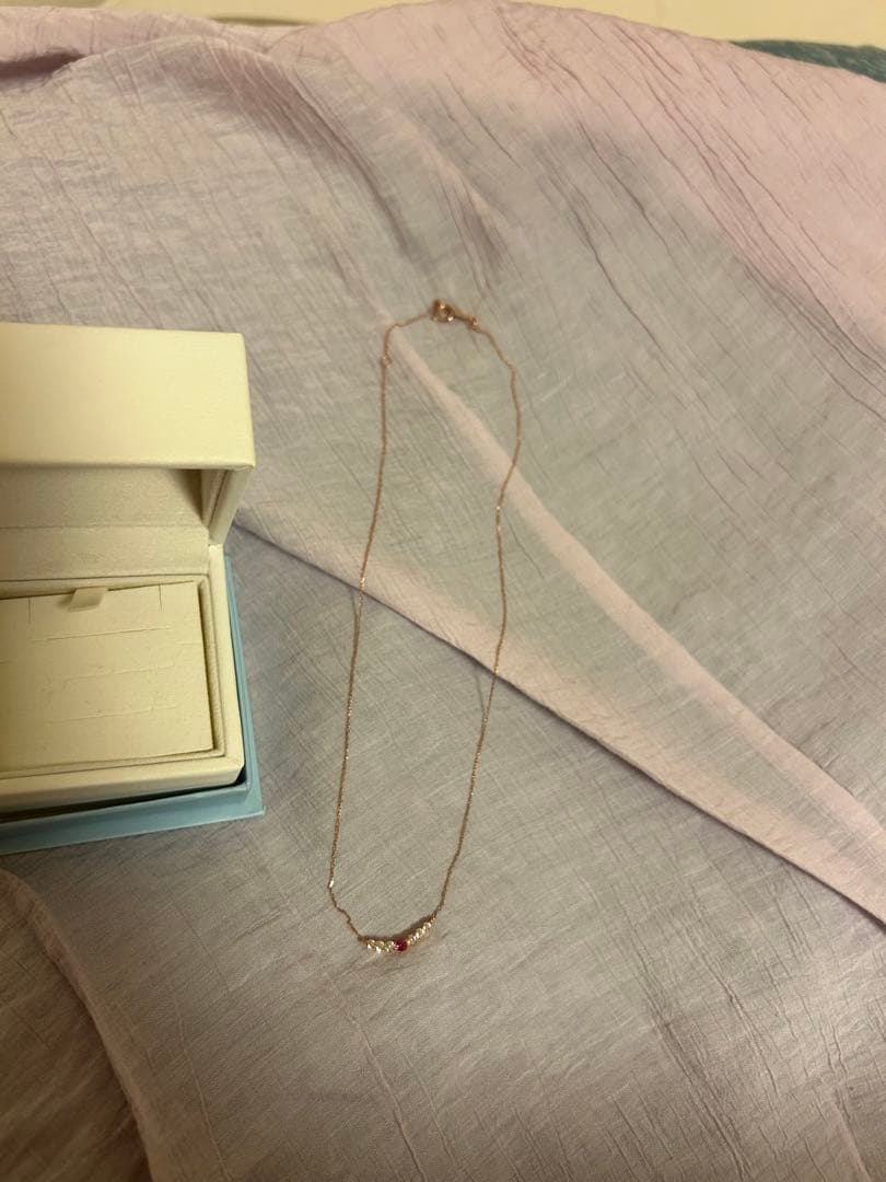 Canal 4℃ K10 PG カナル4°c ルビー　ダイヤモンド　ネックレス