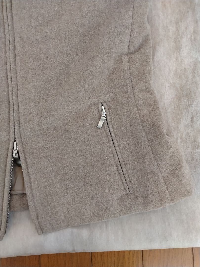 FOXEY ブティック　セーブルファー付きベスト　Fサイズ　グレー×ブラウン