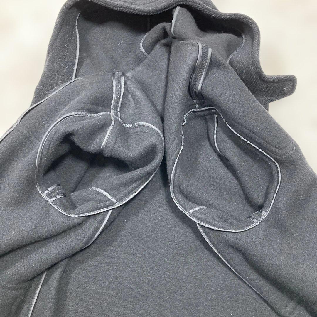 極美品 タケシヤジマ ダッフルコート ムーアブルック ヘリンボーン XL相当 黒