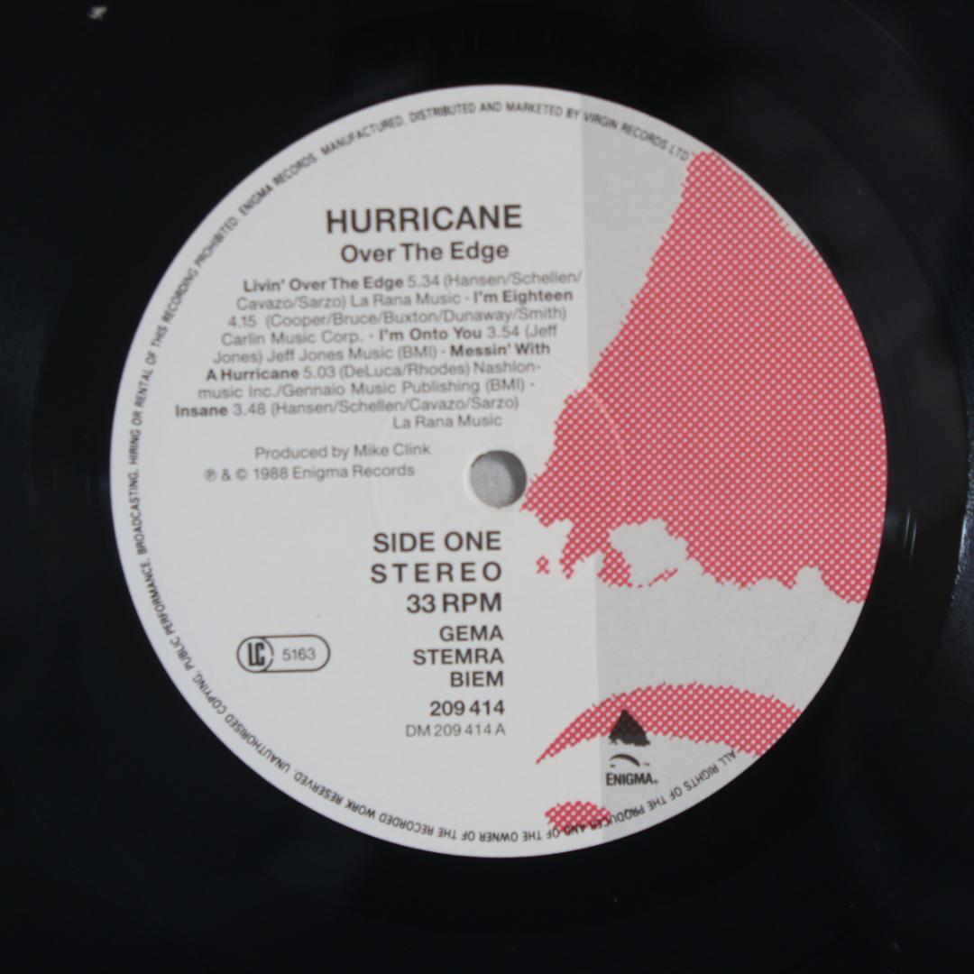 独LP Hurricane Over The Edge ドイツ盤 初回プレス