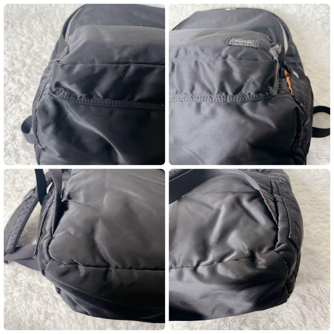 美品 ポーター タンカー バックパック 大容量 ブラック 19ℓ A4 通勤 黒