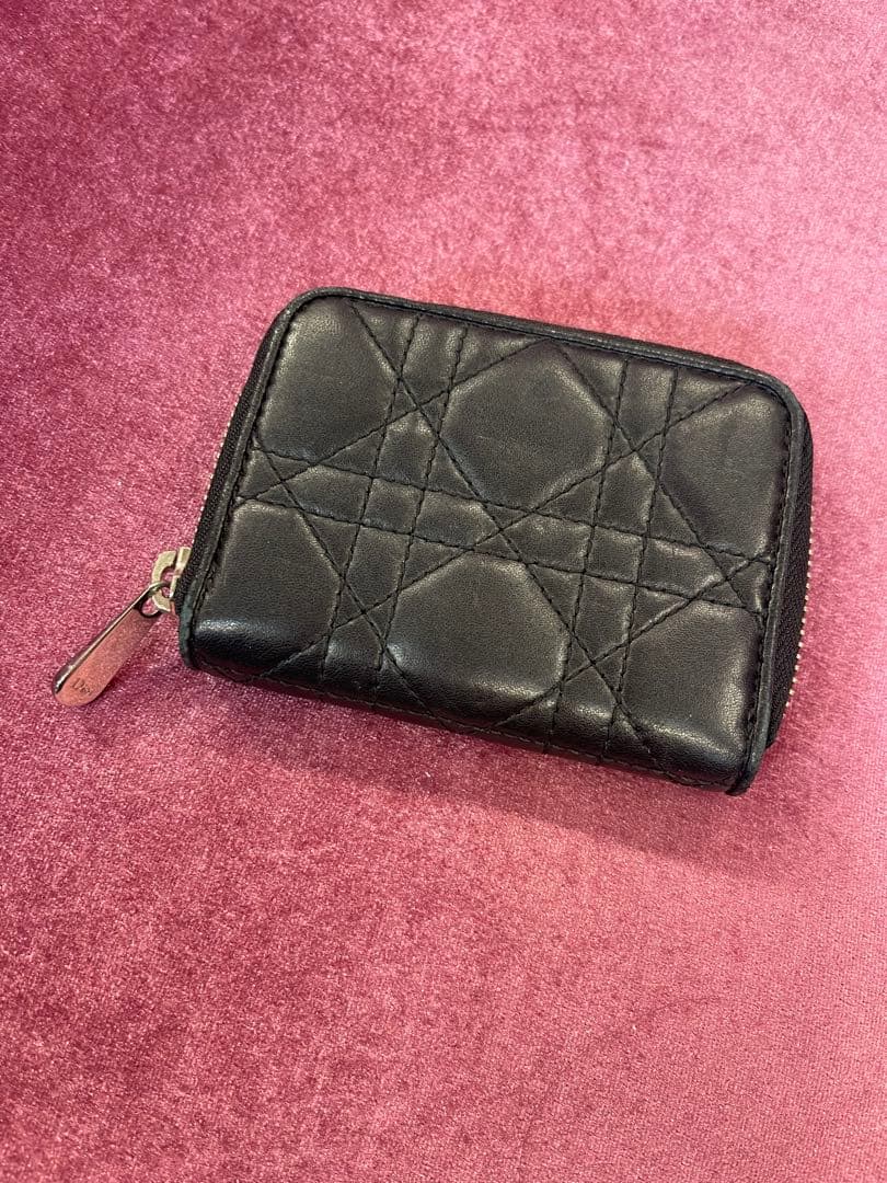 激レア廃盤モデル✨DIOR ディオール ミニ財布 ウルトラマット 黒 カナージュ