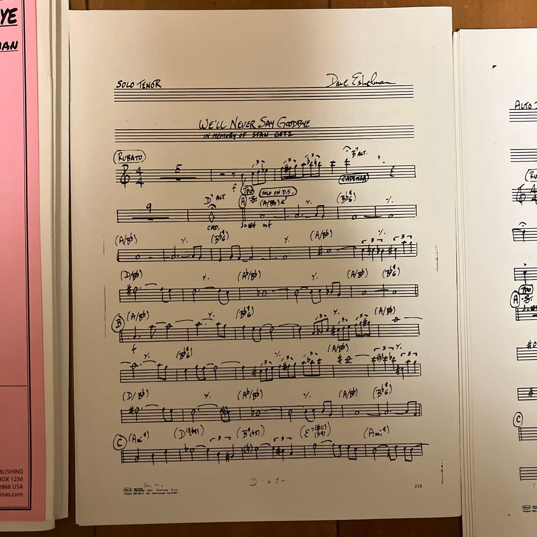 We'll Never Say Goodbye - Big Band中古楽譜