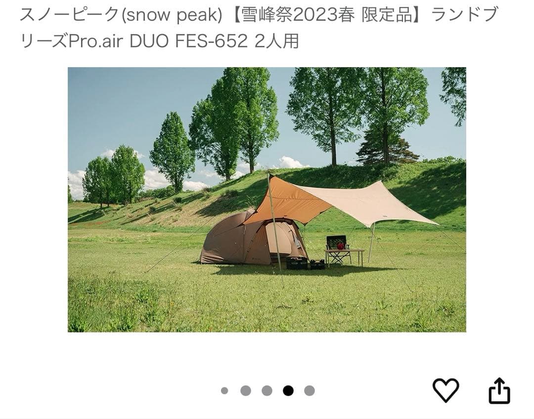 【美品】雪峰祭2023春限定peakランドブリーズPro.air DUO