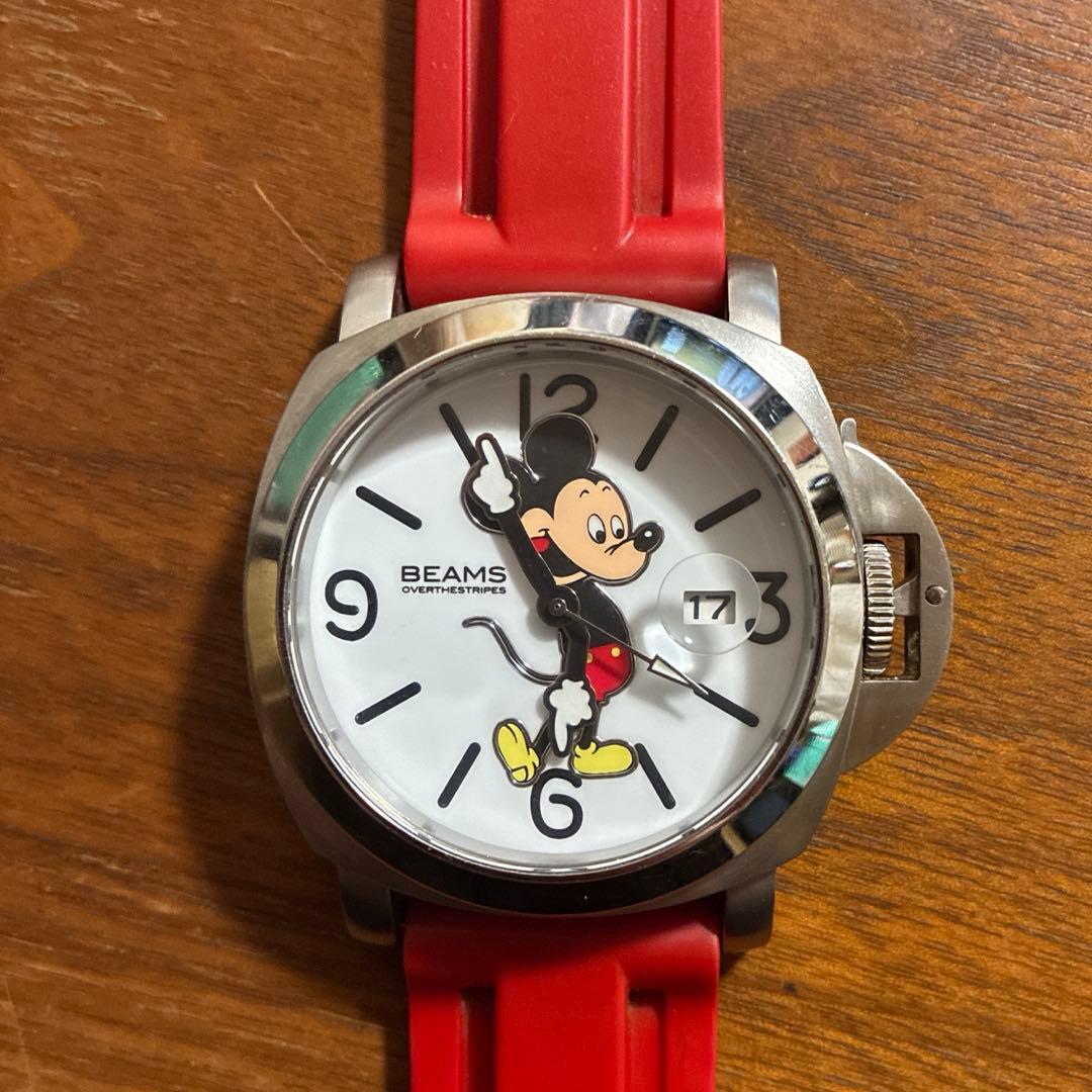 BEAMS × Over the stripes ×ディズニー 腕時計