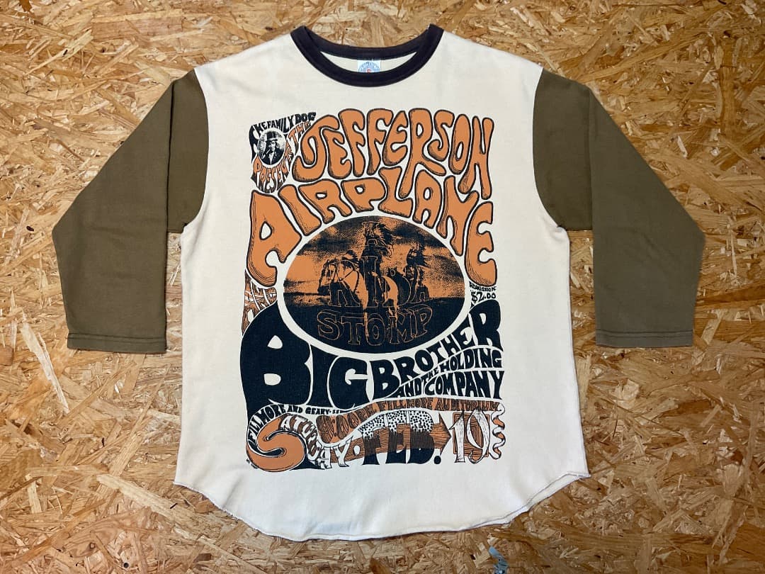 ブートレガーズ JEFFERSON AIRPLANE 7分袖 Rock Tee