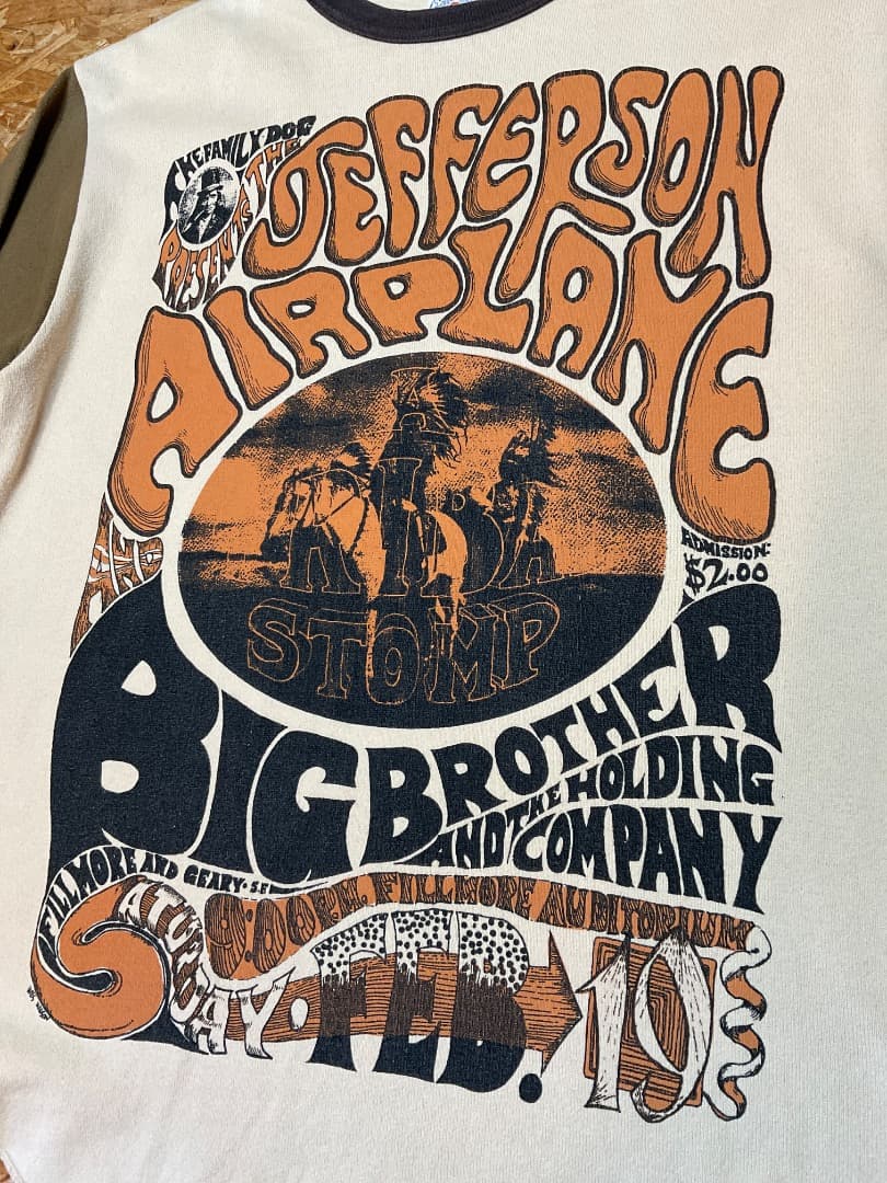 ブートレガーズ JEFFERSON AIRPLANE 7分袖 Rock Tee