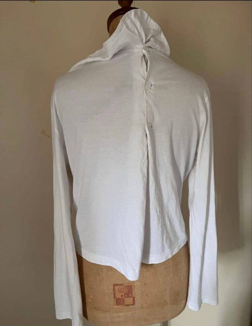 トップス y's cotton long sleeves with back button