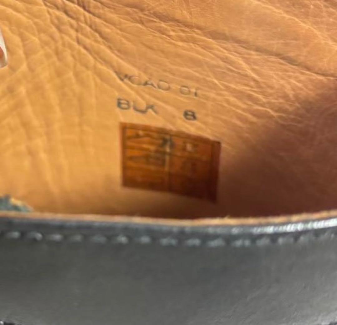 ノーブランド　メンズ　ウイングチップ　ブーツ　ブラック