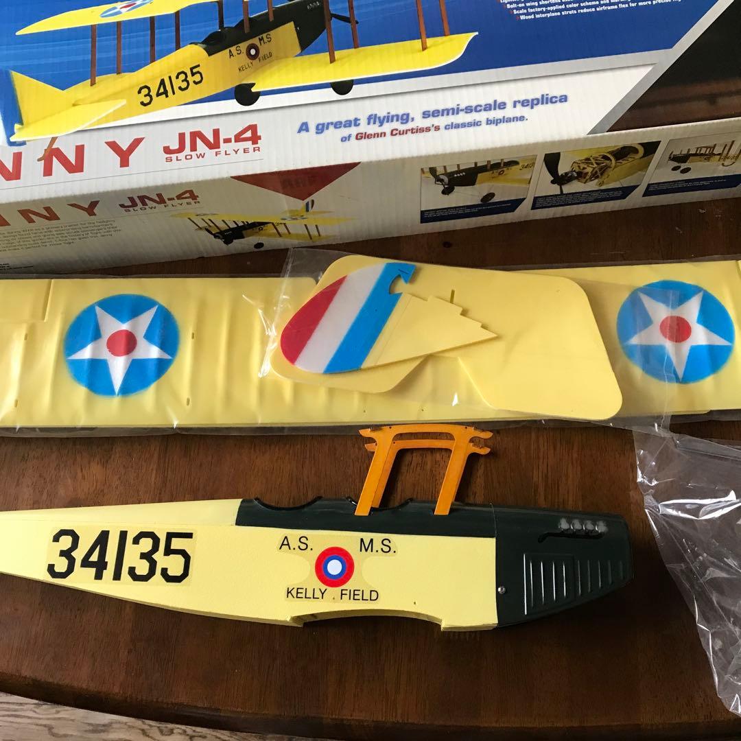【希少❗️】JN-4 バイプレーン セミスケール　電動ラジコン飛行機キット