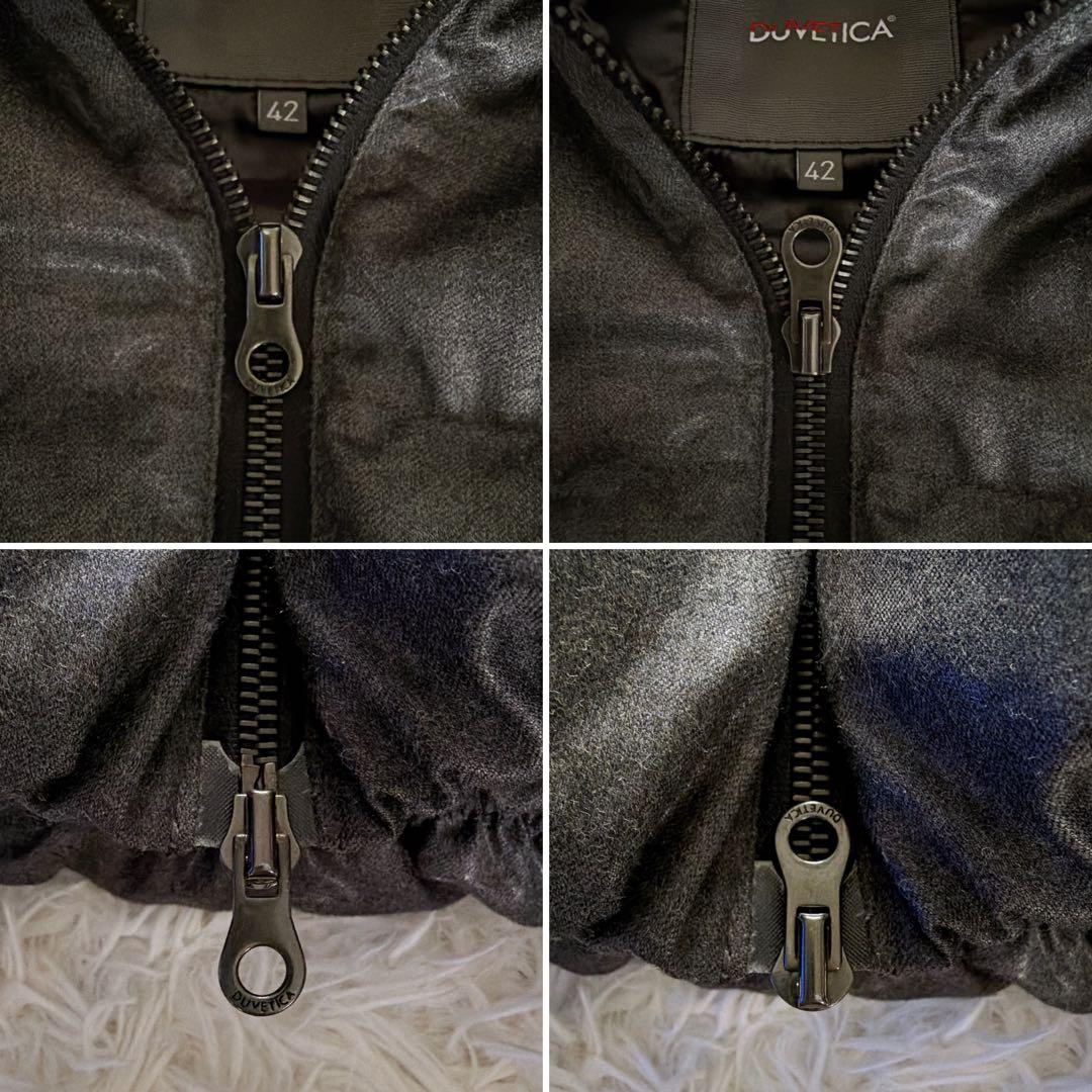 美品【ディベティカ】ウールダウンベスト FEBEDUE ダークグレー 42サイズ