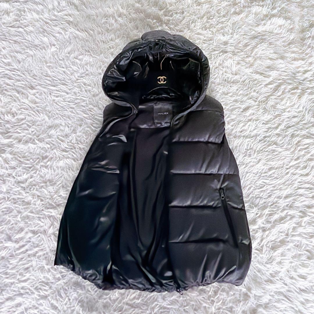 美品【ディベティカ】ウールダウンベスト FEBEDUE ダークグレー 42サイズ