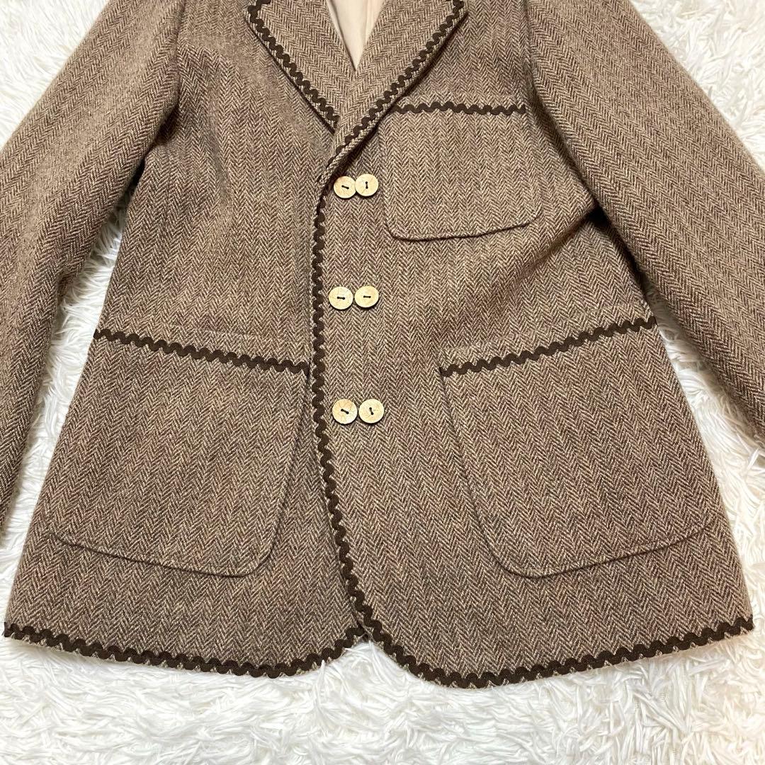 【美品】 original john ダブルテーラードジャケット ヘリンボーン