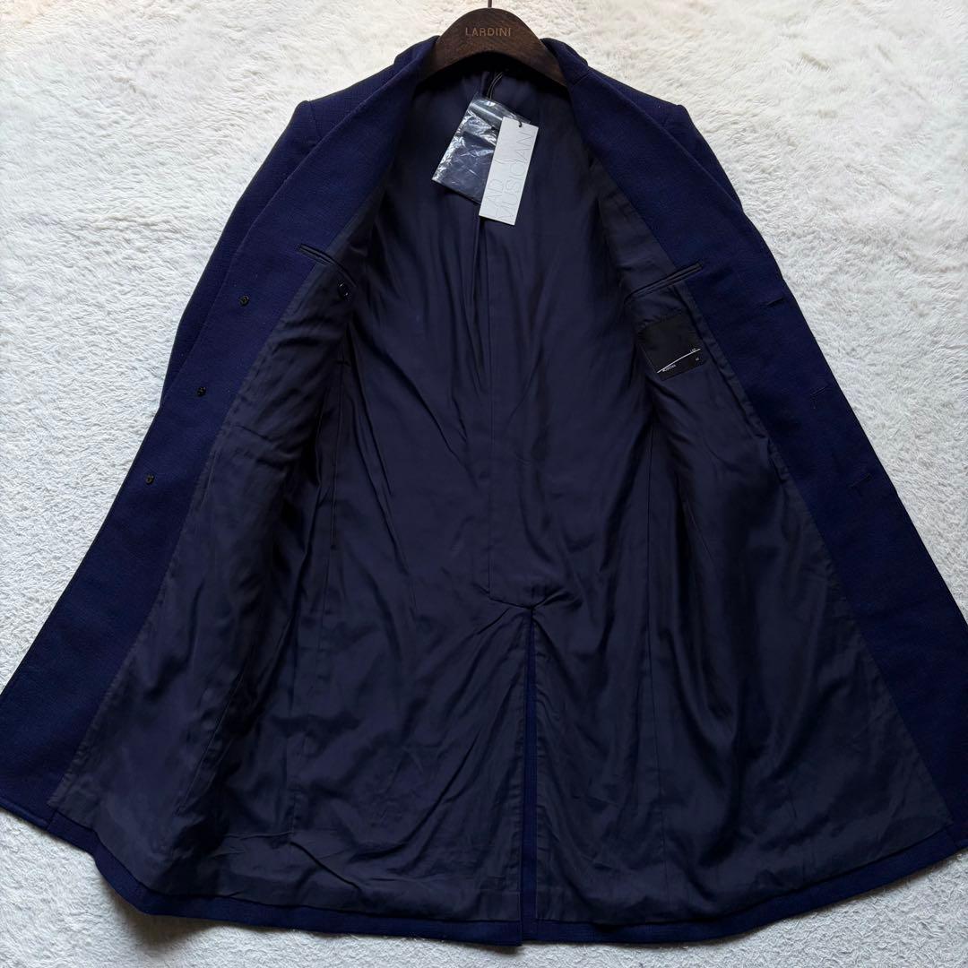 【新品未使用タグ付き】ラッドミュージシャン チェスターコート チェック ネイビー