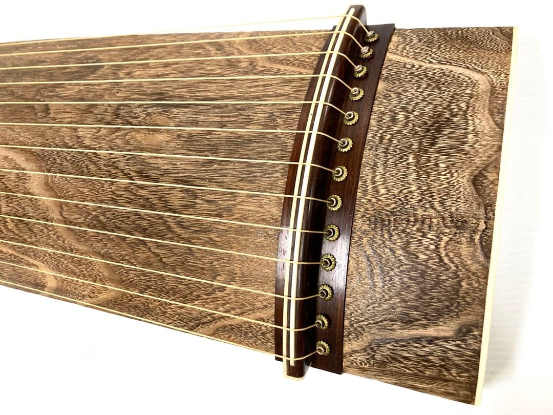 ◆和琴◆13弦 琴 クルムラ楽器 全長188cm 琴柱／口前カバー／丸袋付 中古