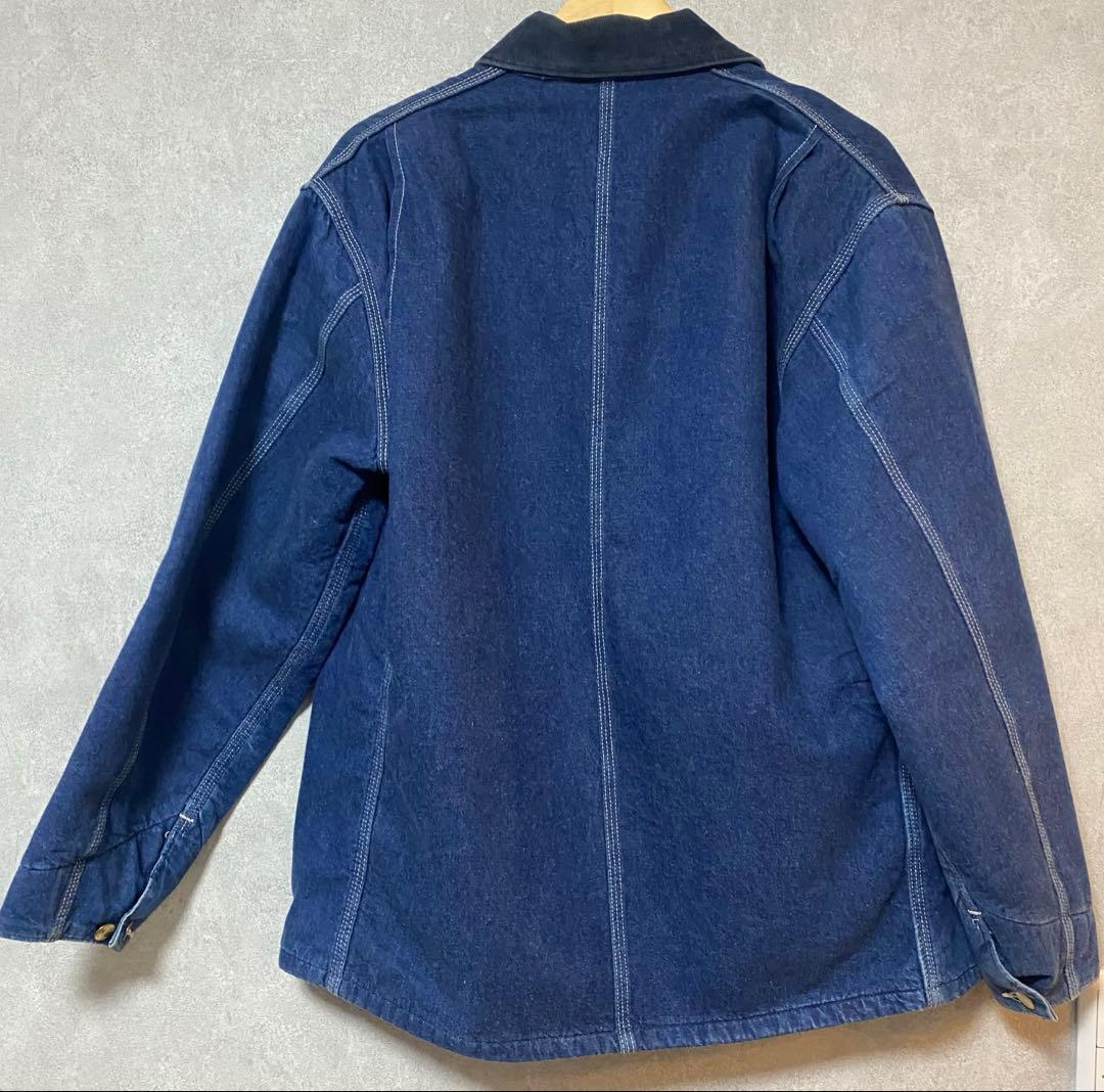希少 星タグ Carhartt ミシガン チョアコート デニムUSA製 42