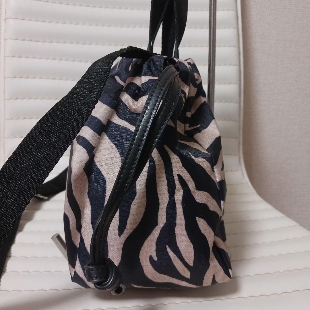 2740　レア　E/W CITY DREW STRING BAG　ゼブラ　未使用