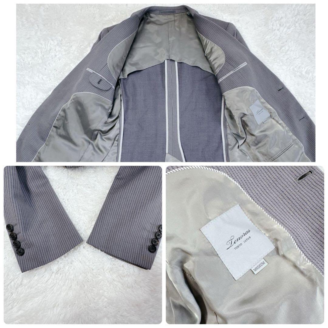【美品】 TENORAS 3ピース スーツセットアップ グレー M ティノラス