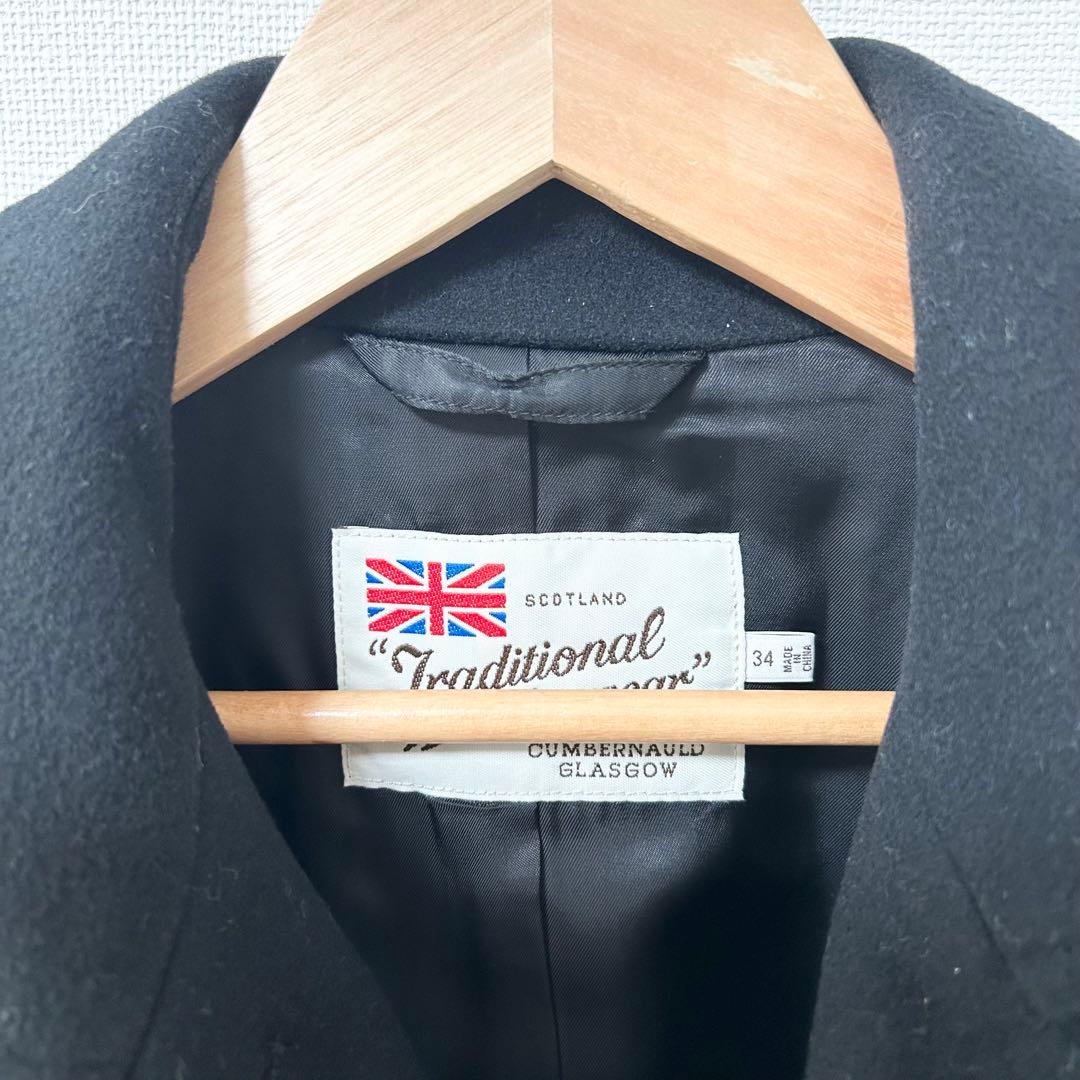 2025AW✨トラディショナル　MALTON PEA COAT ブラック　34