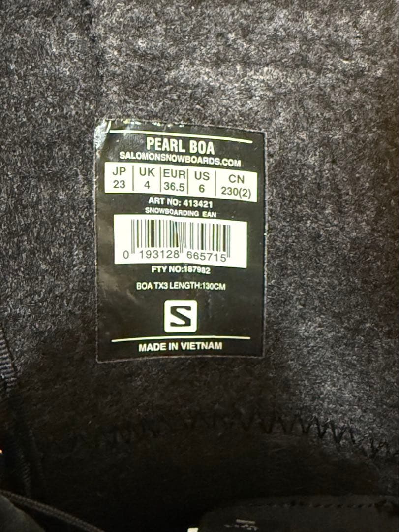 Salomon スノーボードブーツ ブラック　23センチ