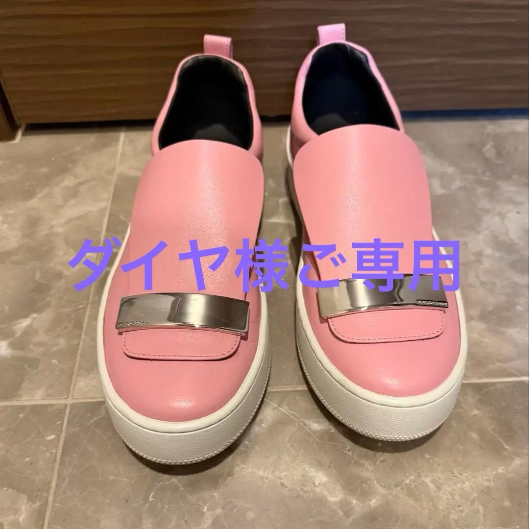 sergio rossi ピンク スリッポンスニーカー　38