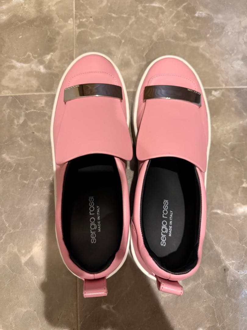 sergio rossi ピンク スリッポンスニーカー　38