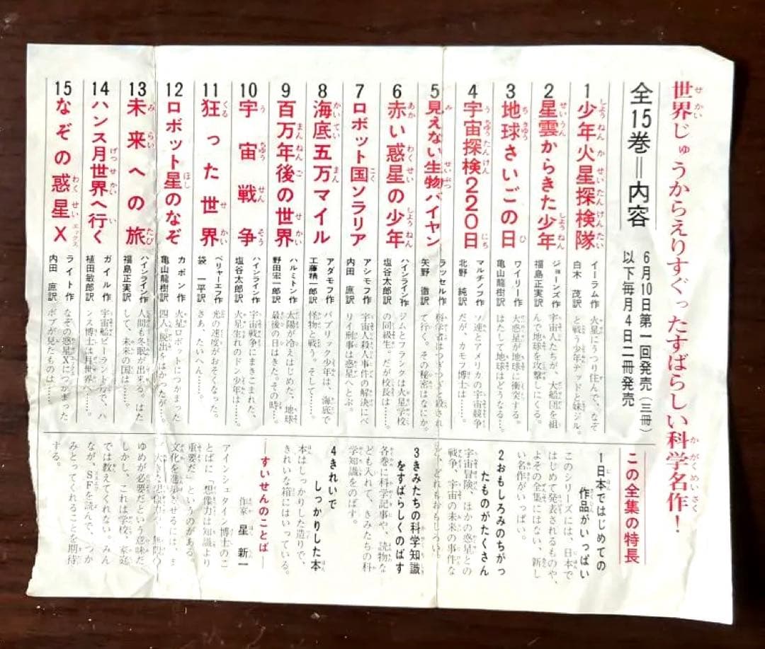 【レア】SF世界の科学名作　全15巻セット　箱入り　全初版　講談社