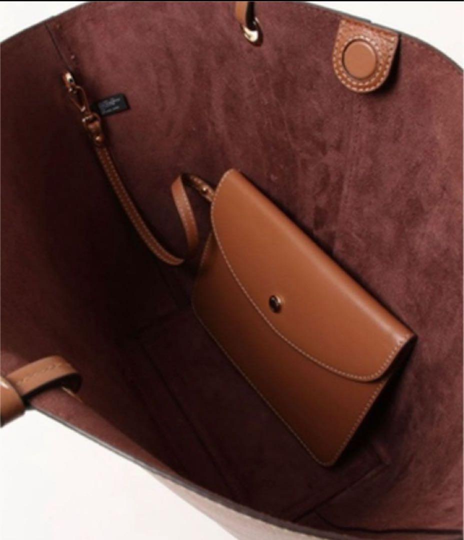 【新品】マイケルコース イジー レザー トートバッグ ポーチ付　ブラウン