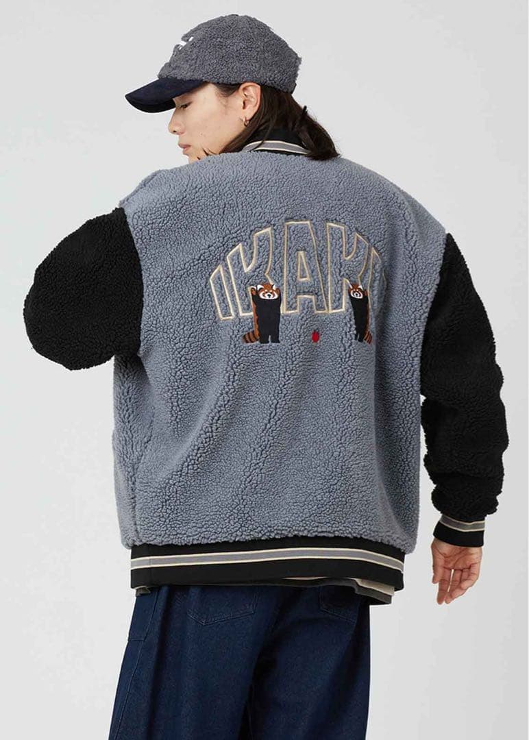 新品タグ付 イカク ボアスタジアムジャンパー M ブルゾン スタジャン グラニフ