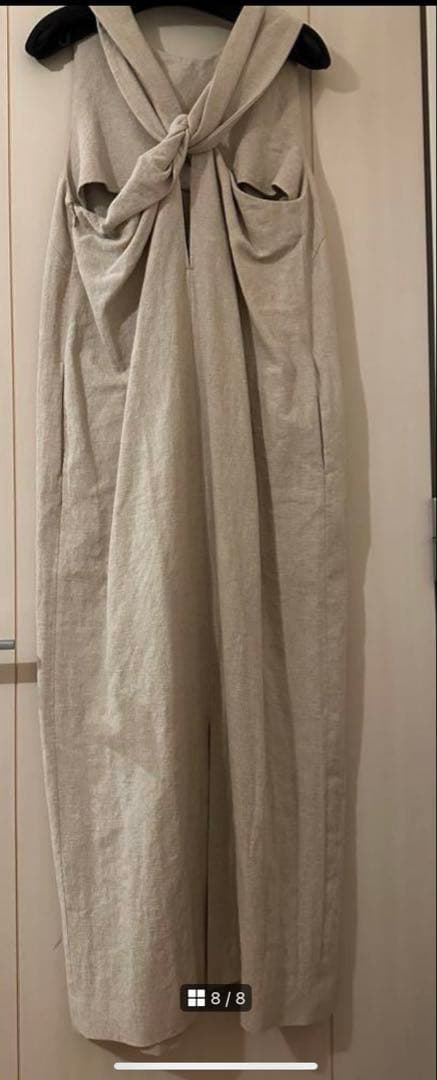 エトレトウキョウ　ETRE TOKYO リネン　バックツイスト　マキシワンピース