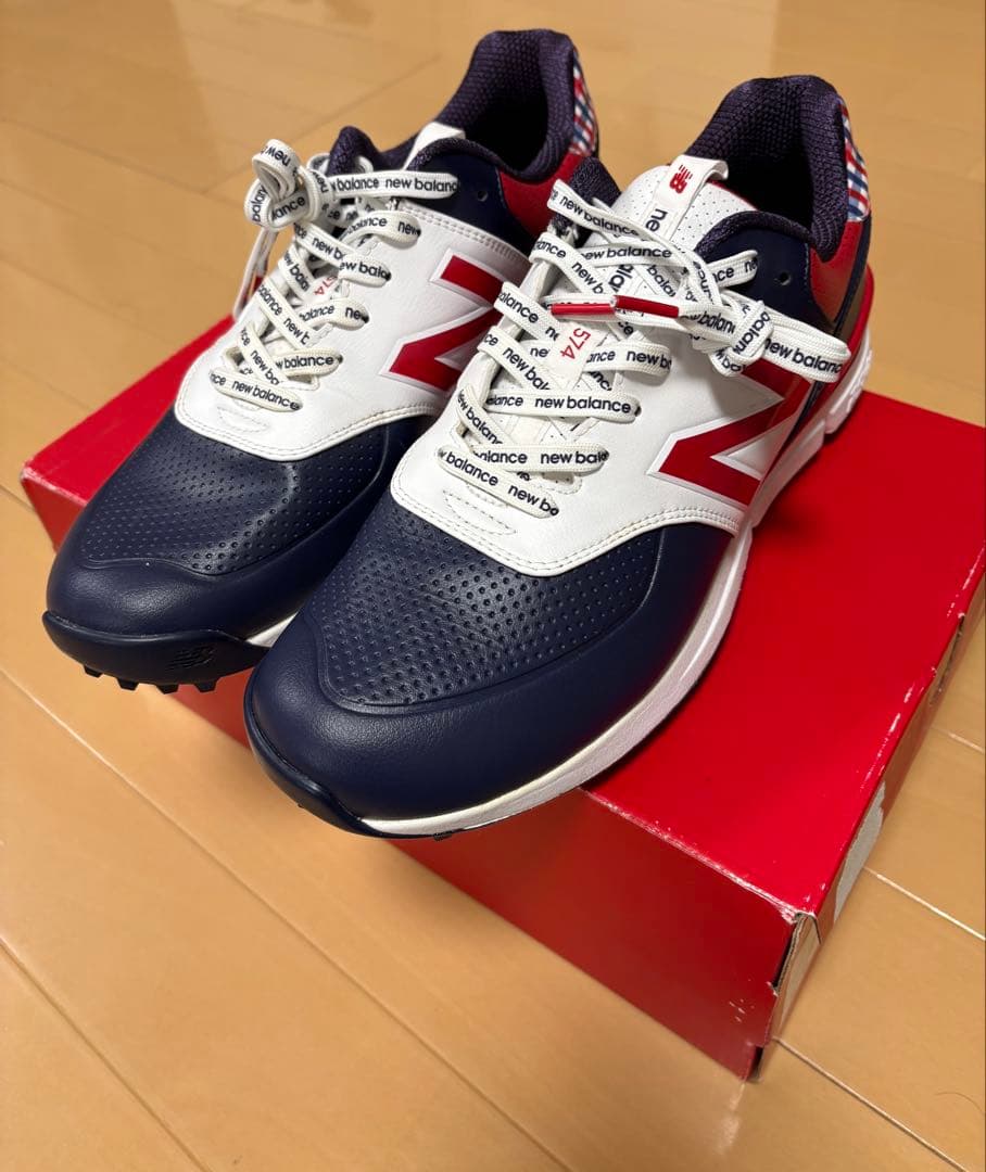 New Balance ゴルフシューズ ネイビー/ホワイト/レッド