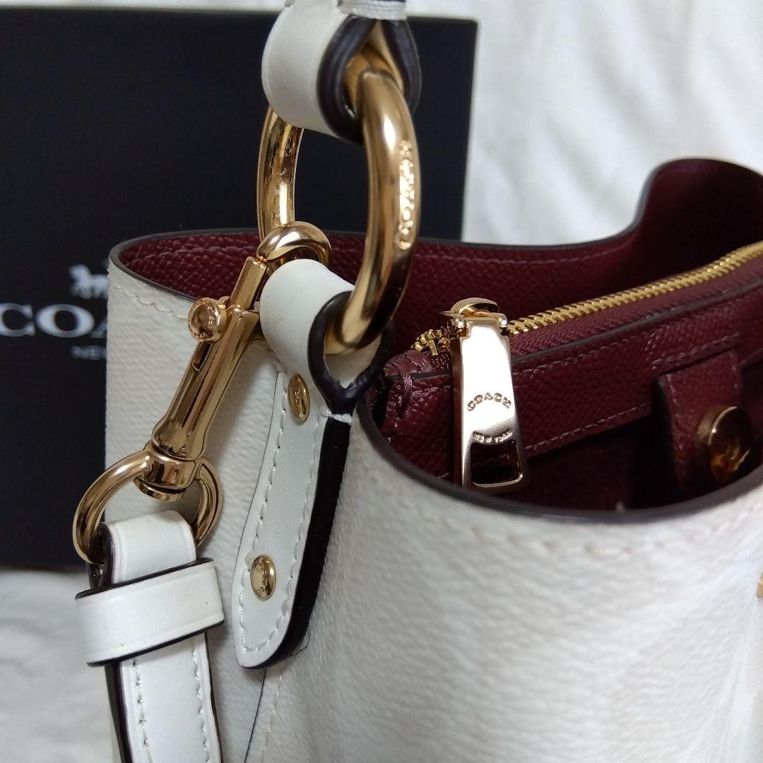 COACH タウン バケット バッグ ショルダーバッグ シグネチャー レザー