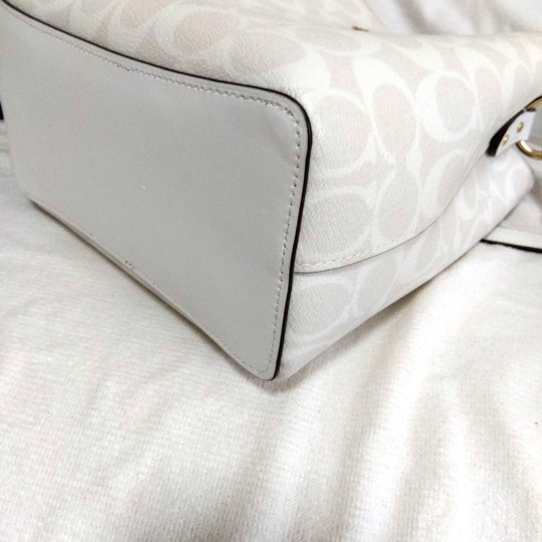 COACH タウン バケット バッグ ショルダーバッグ シグネチャー レザー