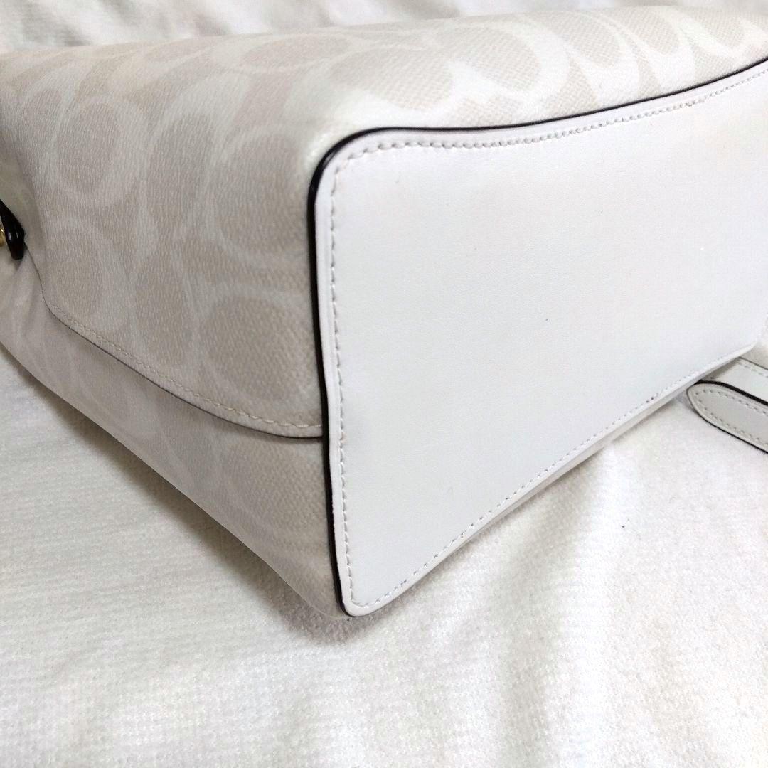 COACH タウン バケット バッグ ショルダーバッグ シグネチャー レザー