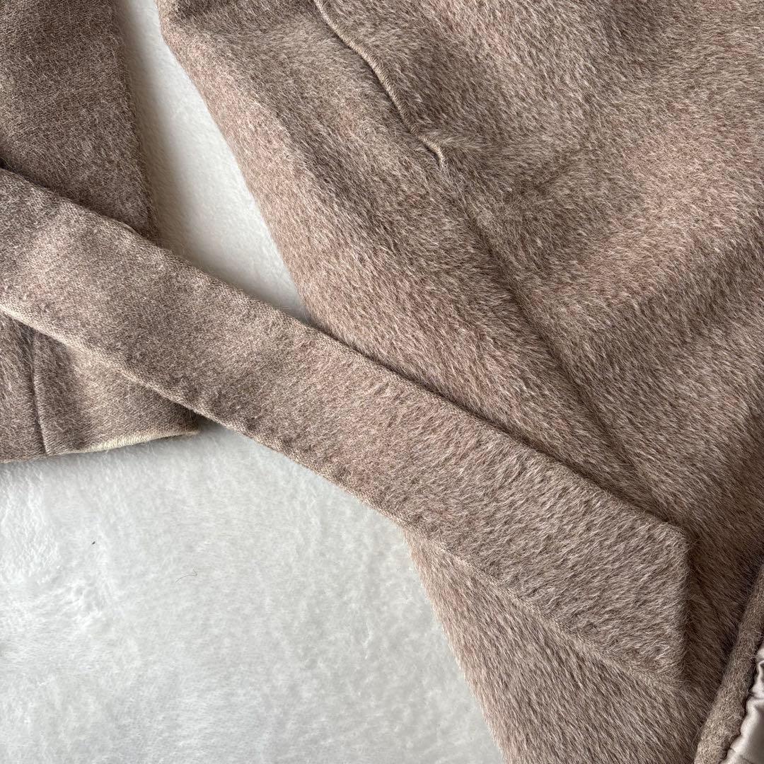 【マックスマーラ】ロングコート　2way　ステンカラー シャギー　アルパカ