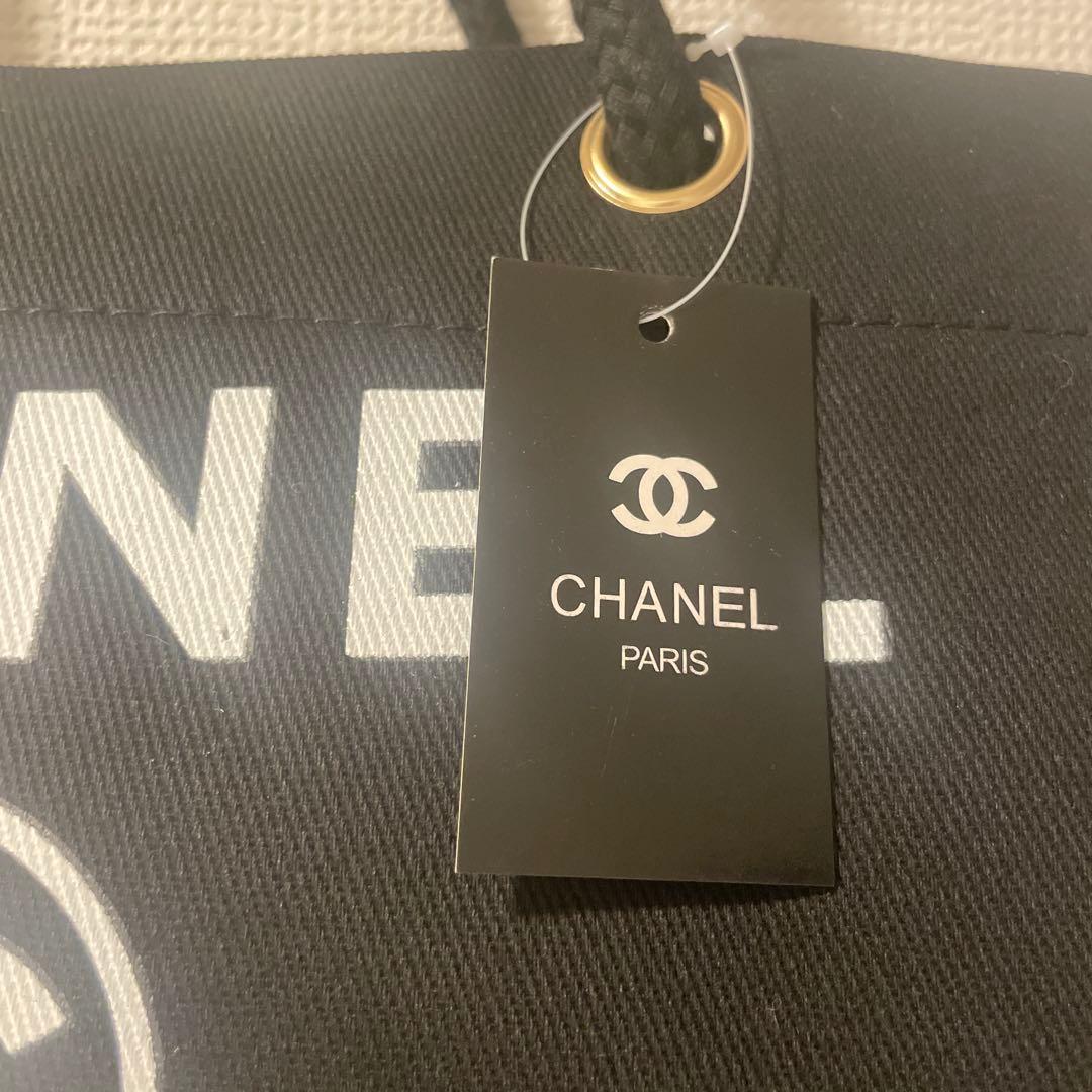 CHANEL ノベルティ キャンバス ブラック トートバッグ