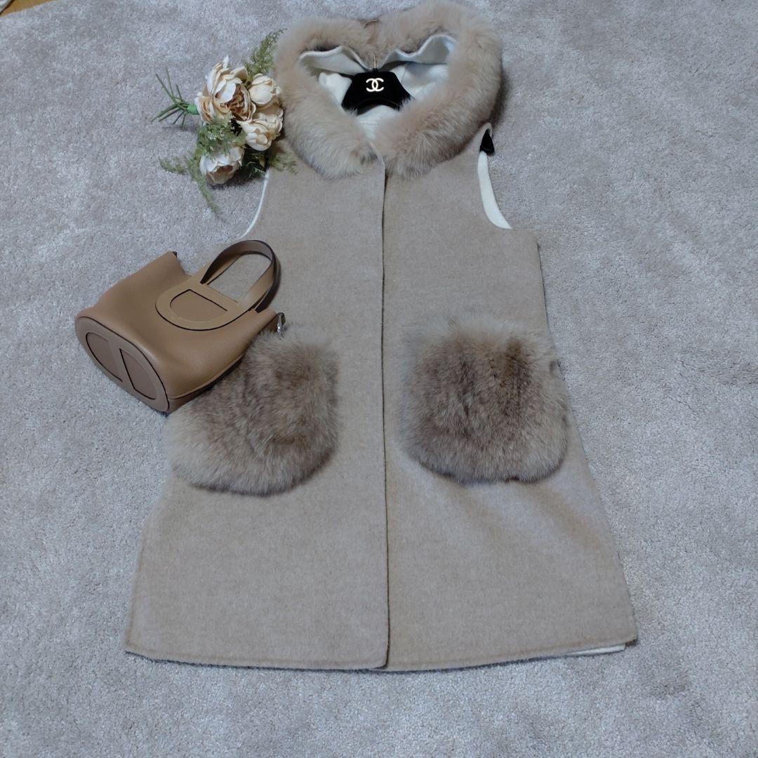 ❤️FOXファー付きジレ