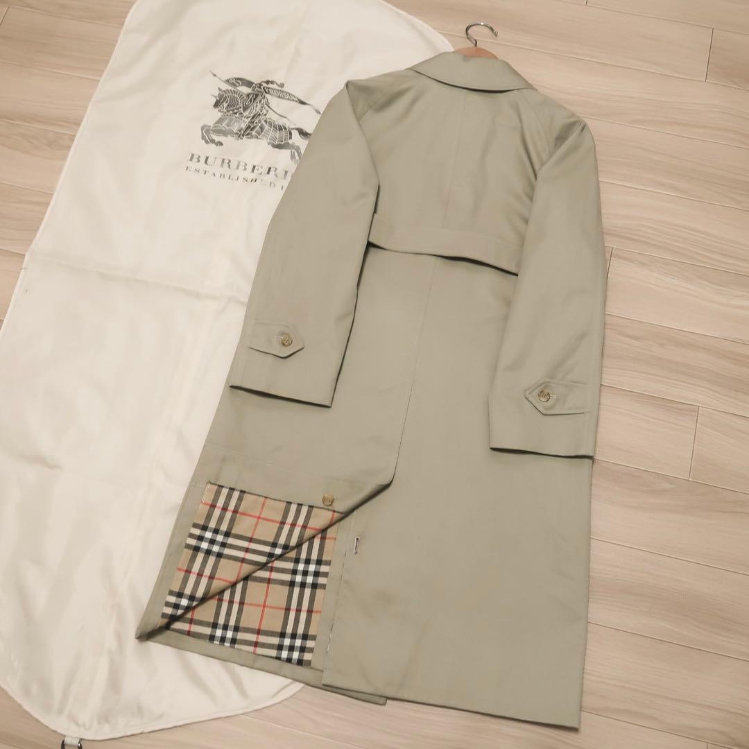貴重 80's 英国製 ビンテージ バーバリー ステンカラーコート ベルト付き
