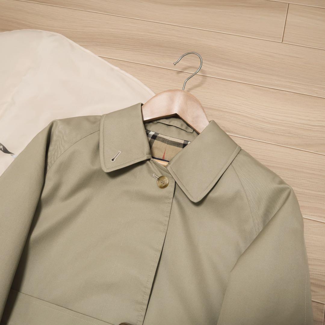 貴重 80's 英国製 ビンテージ バーバリー ステンカラーコート ベルト付き