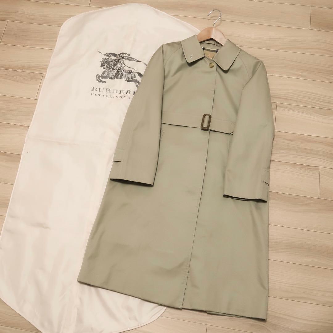 貴重 80's 英国製 ビンテージ バーバリー ステンカラーコート ベルト付き