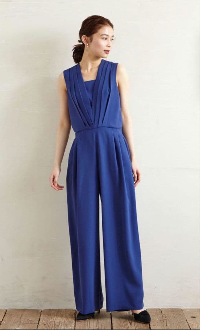 AIMER ノースリーブ オールインワンパンツドレス M（9号）