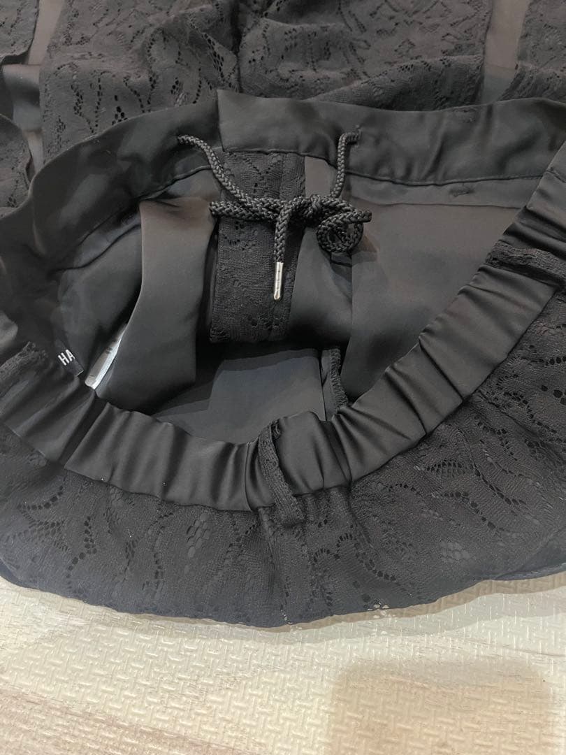 極美品✨大人気 HARE レース レイヤード パンツ フリーサイズ　ブラック